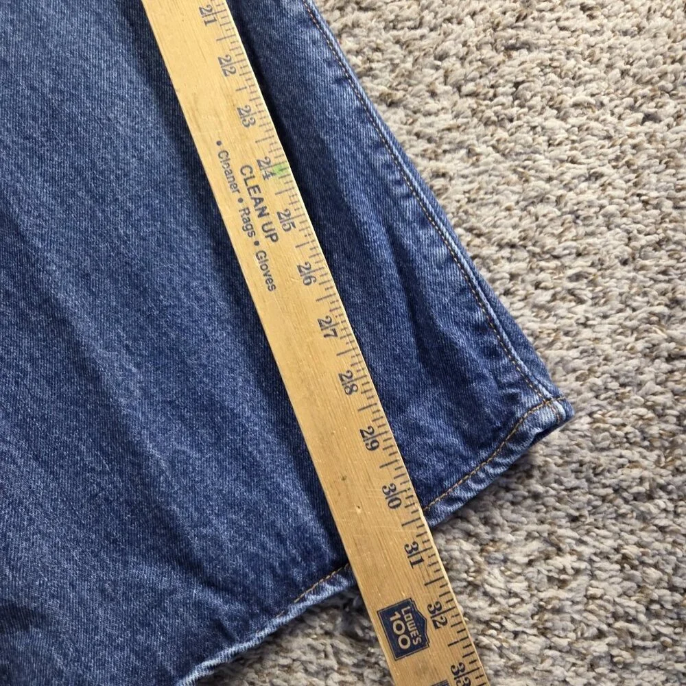Levis 501 Jeans Mens 54x31 Tag 54x32 Straight Button Fly Dark Wash Denim